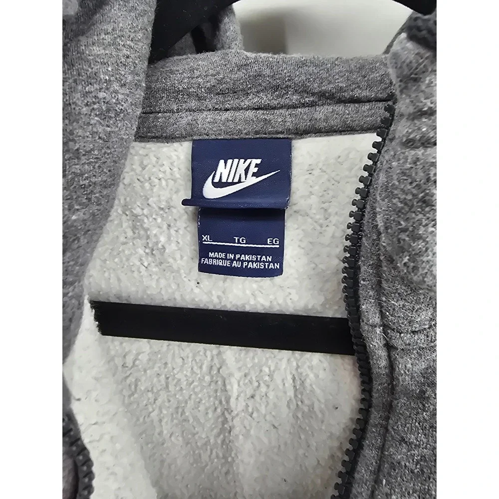 Nike Mens XL Gray Heather Quarter Zip Fleece Hoodie Pullover Futura Logo 2806